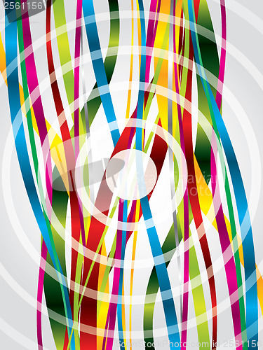 Image of Ribbons with transparent circles 
