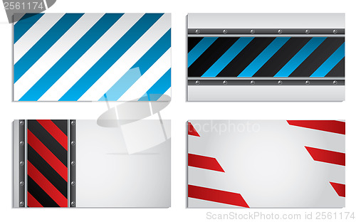Image of Striped business card set 