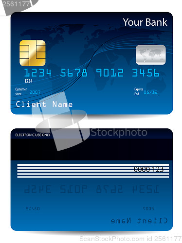 Image of Blue credit card 