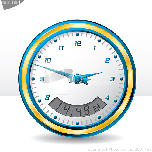 Image of Analog and digital wall clock 