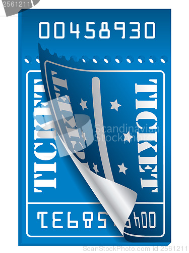 Image of Blue ticket to be torn 