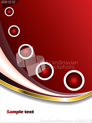 Image of Abstract red backdrop with white rings 