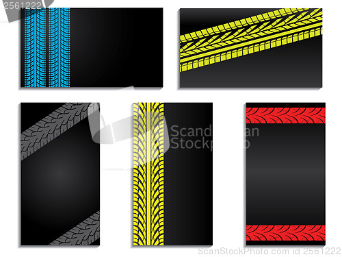 Image of Tracked color business card set 