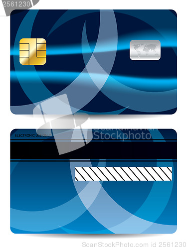 Image of Abstract blue credit card 