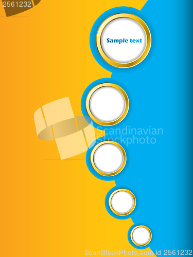 Image of Blue and orange brochure design