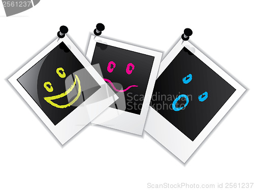 Image of Photo frame set with smileys 