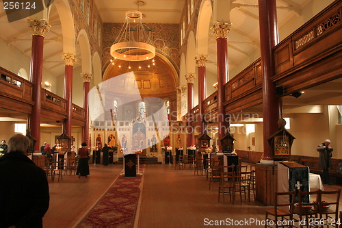 Image of church interior at the early morning