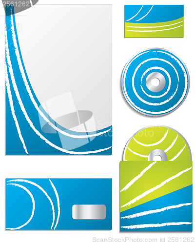 Image of Color business set with white lines 