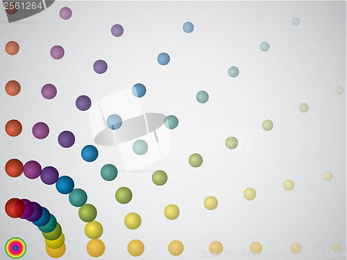 Image of Circling rainbow dots 