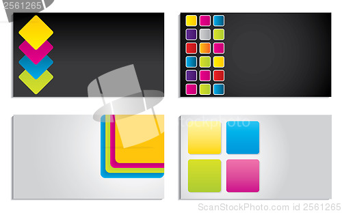 Image of Simple design business card set 