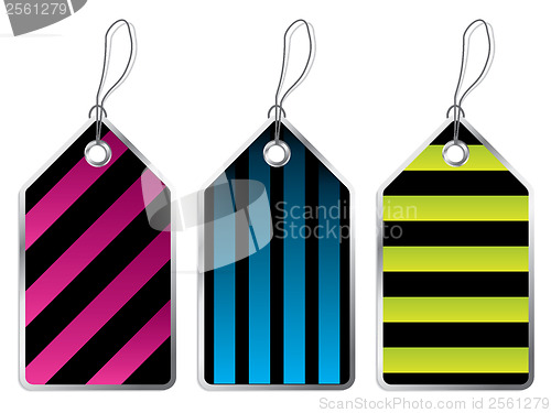Image of Striped color labels 
