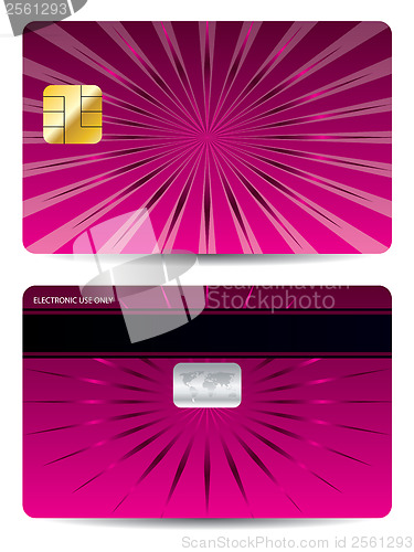 Image of Pink ray credit card design