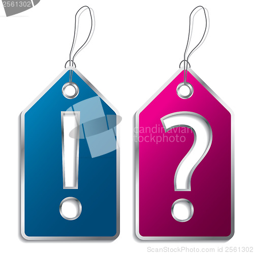 Image of Question and exclamation mark label
