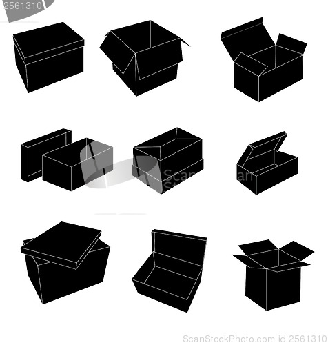 Image of Black and white boxes 