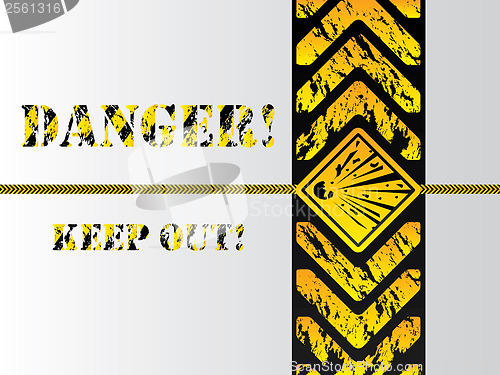 Image of Grunge danger background sign 