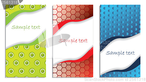Image of Textured business card set 