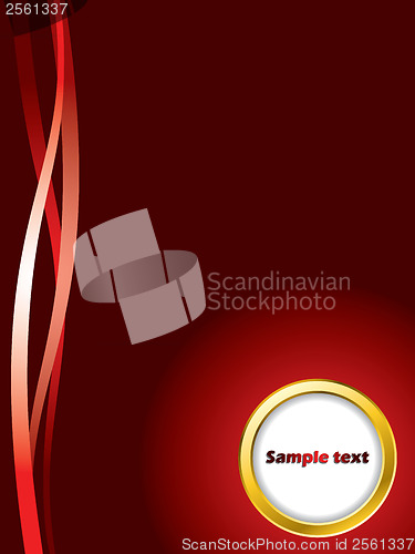 Image of Red background with golden ring 