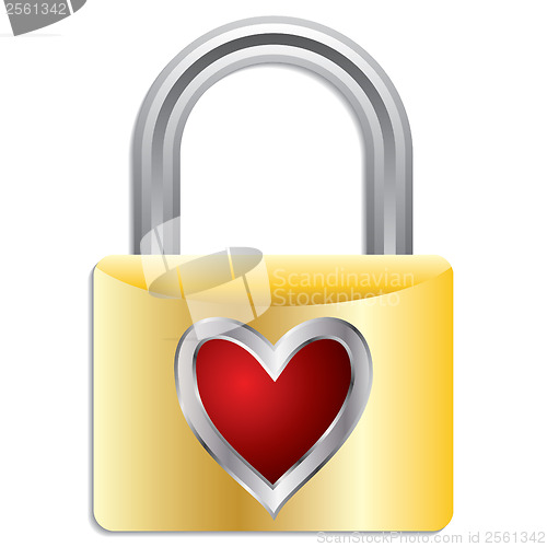 Image of Padlock with heart