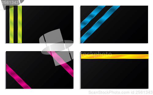 Image of 3d striped business cards 