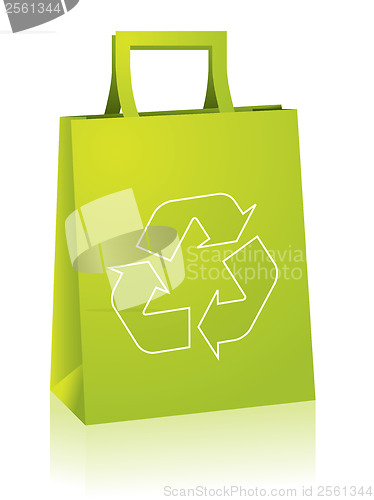 Image of Shopping paperbag with recycle sign