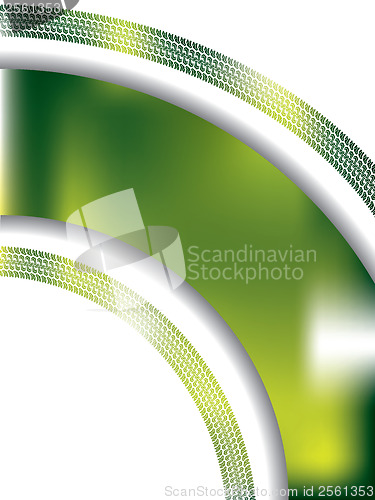 Image of Abstract green background with tire track 