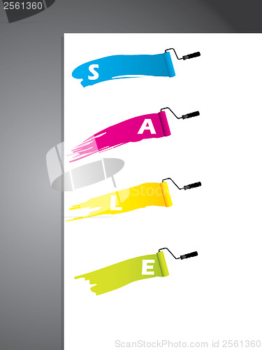Image of Painted tags on paper corner 