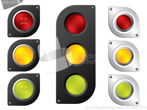 Image of Various traffic light designs 