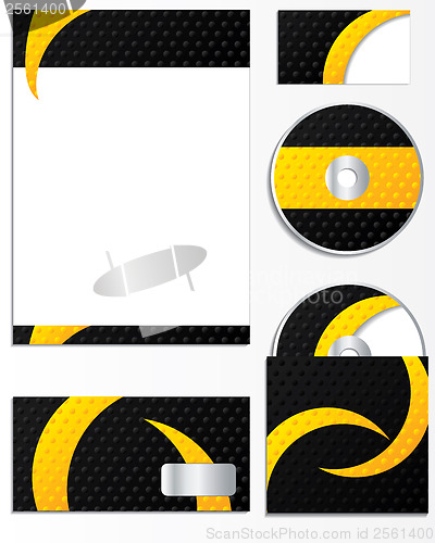 Image of Dotted and striped business set 