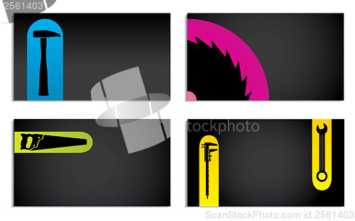 Image of Tool business card set of four 