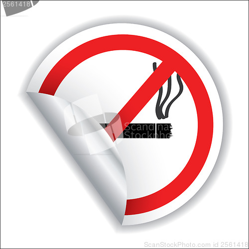 Image of Don't smoke sticker with shadow 