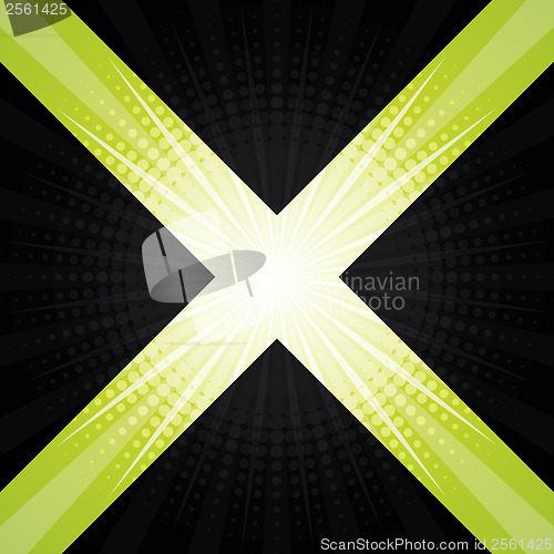 Image of Green and black halftone backdrop design