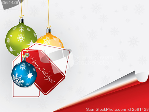 Image of Bright christmas background with decorations