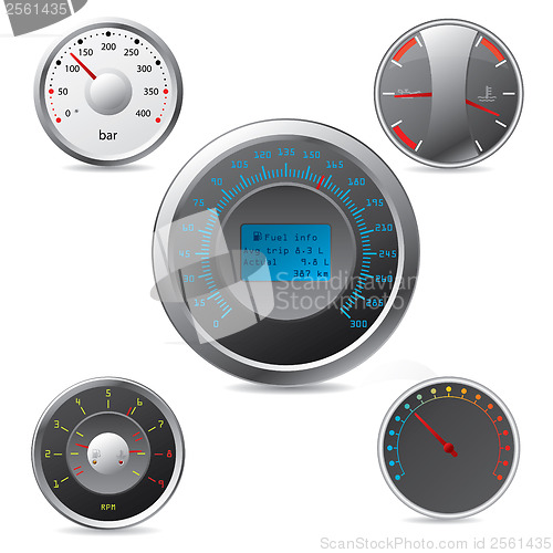 Image of Metallic gauges set 