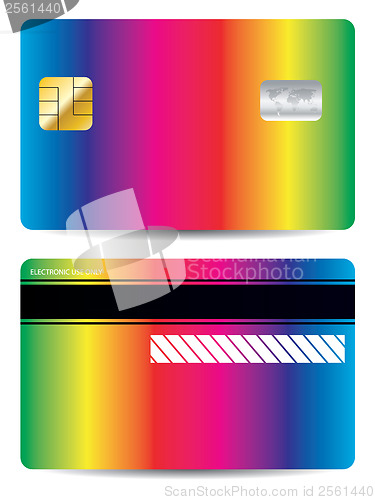 Image of Rainbow bank card design 