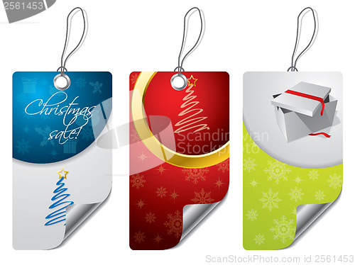 Image of Christmas design label set 