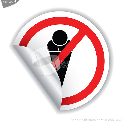 Image of Eating icecream not allowed sign 