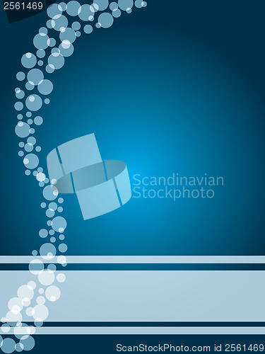 Image of Nice blue bubbled brochure background 
