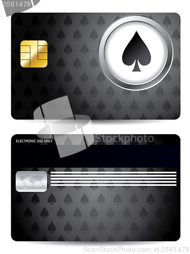 Image of Poker spade credit card design 