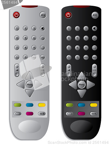 Image of TV remote controls 