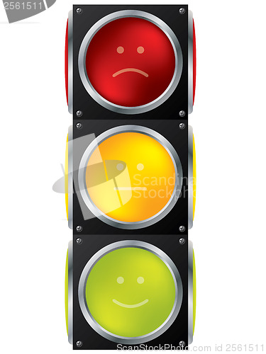 Image of Smiley traffic light design 