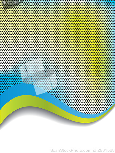 Image of Color waves with dotted background
