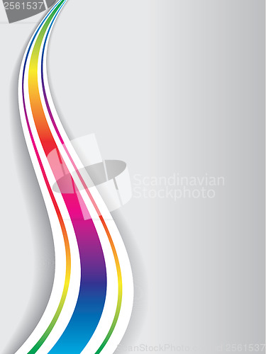 Image of Rainbow wave with white stripes 