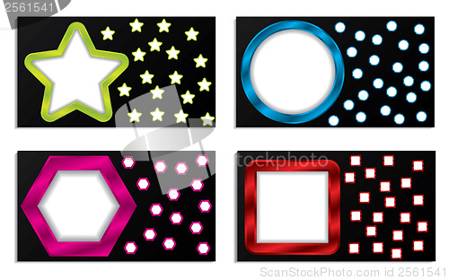 Image of Cool shapes business card set 