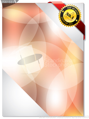 Image of Red brochure design with ribbon 