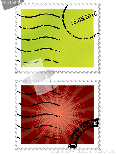 Image of Halftone stamps with halftone design