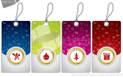 Image of Christmas labels set