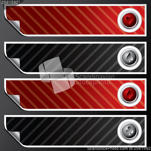 Image of Poker design banner set 