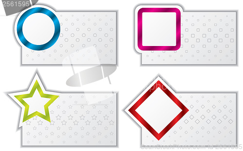 Image of Abstract design business card set 