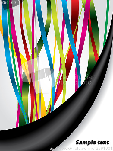 Image of Ribbons with black wave 