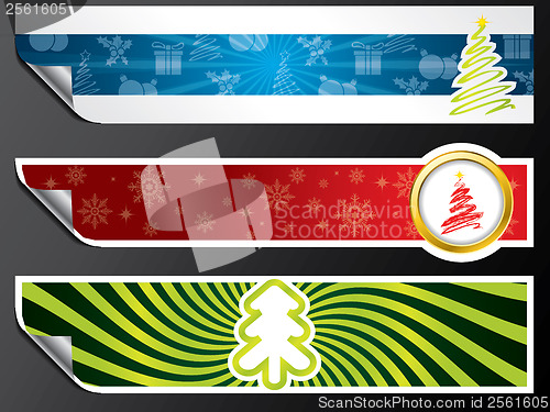 Image of Various christmas banner set 